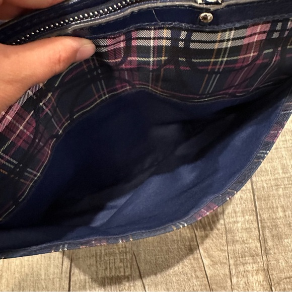 Coach Signature Stripe Berry Tartan Tote Y2K - Picture 13 of 16